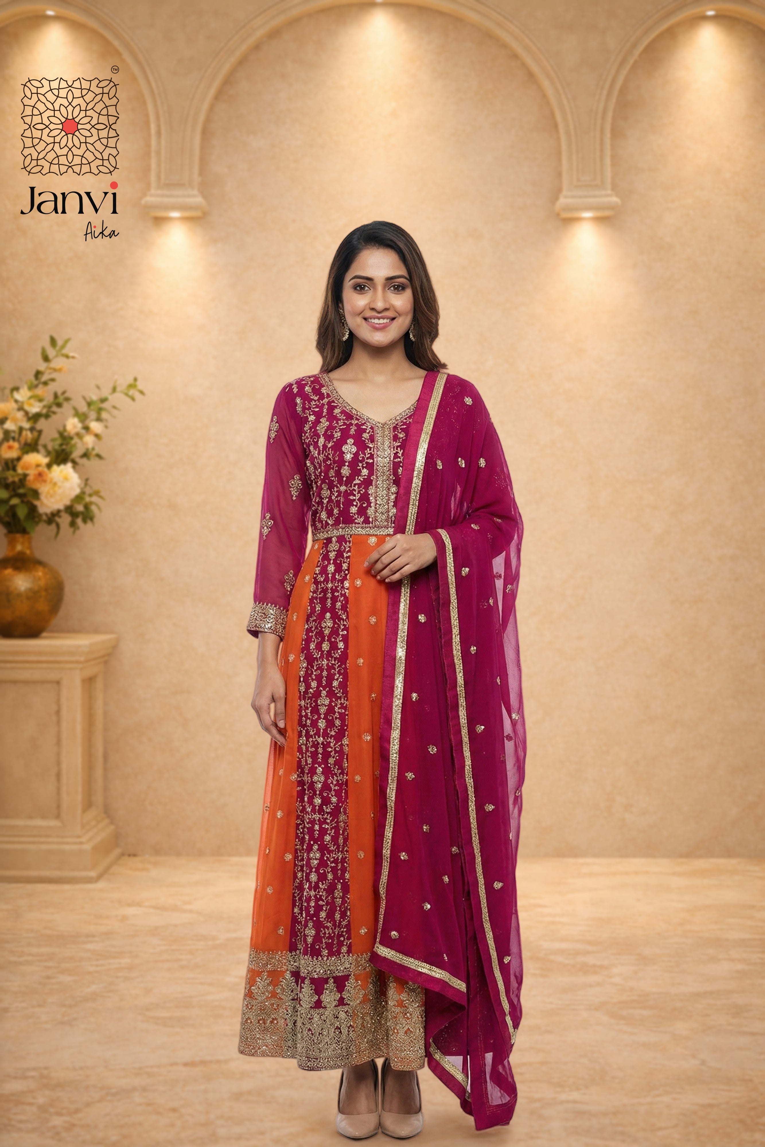 Kesariya Saaz Anarkali Dress