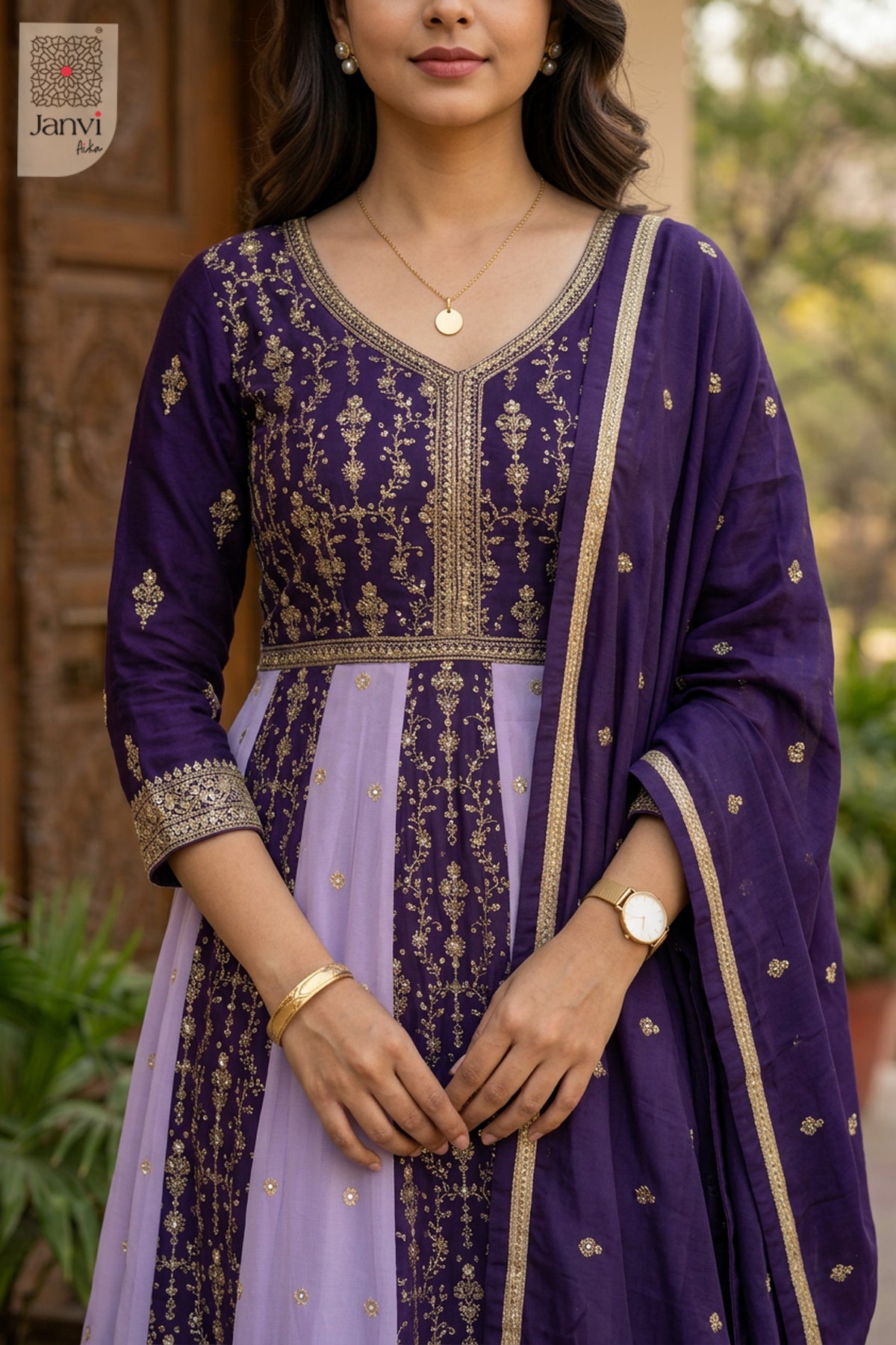 Lavanya Purple Aura Anarkali Dress