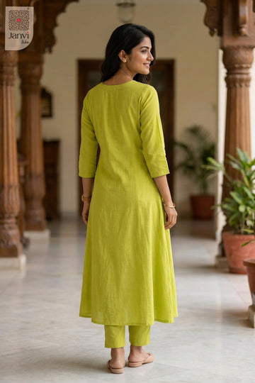 Back view showing neckline styling of Lime Regalia Top for birthday party dresses for ladies.