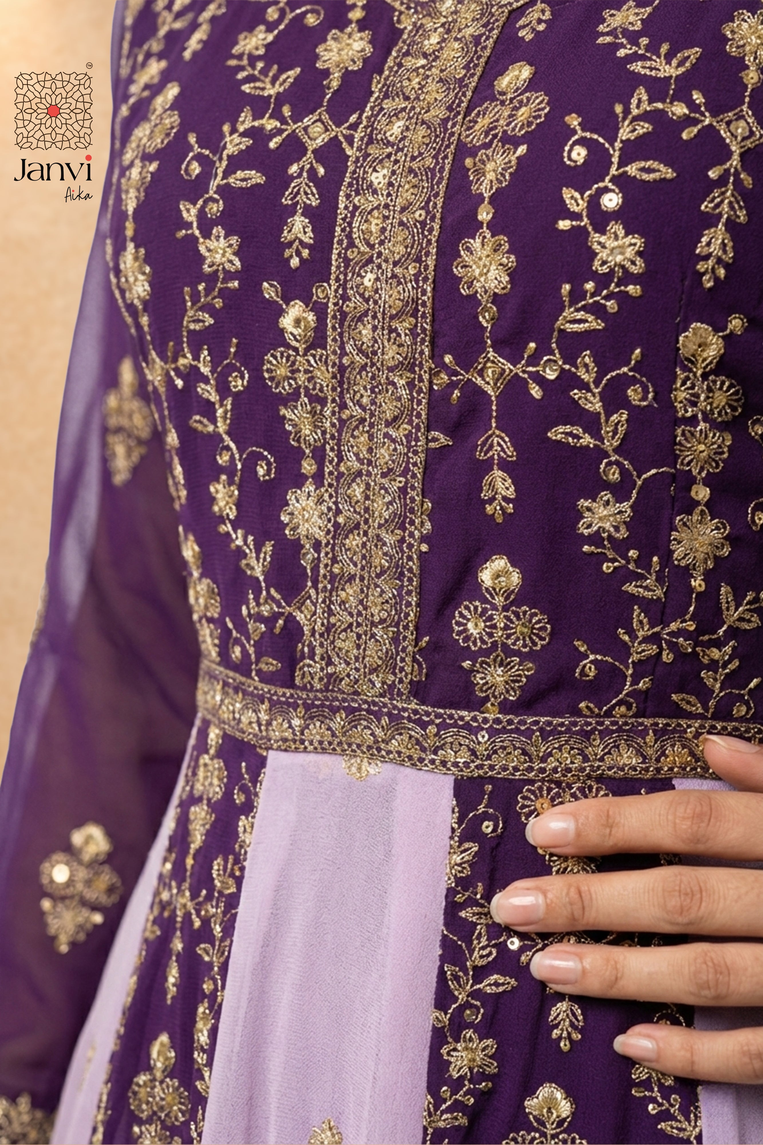 Lavanya Purple Aura Anarkali Dress