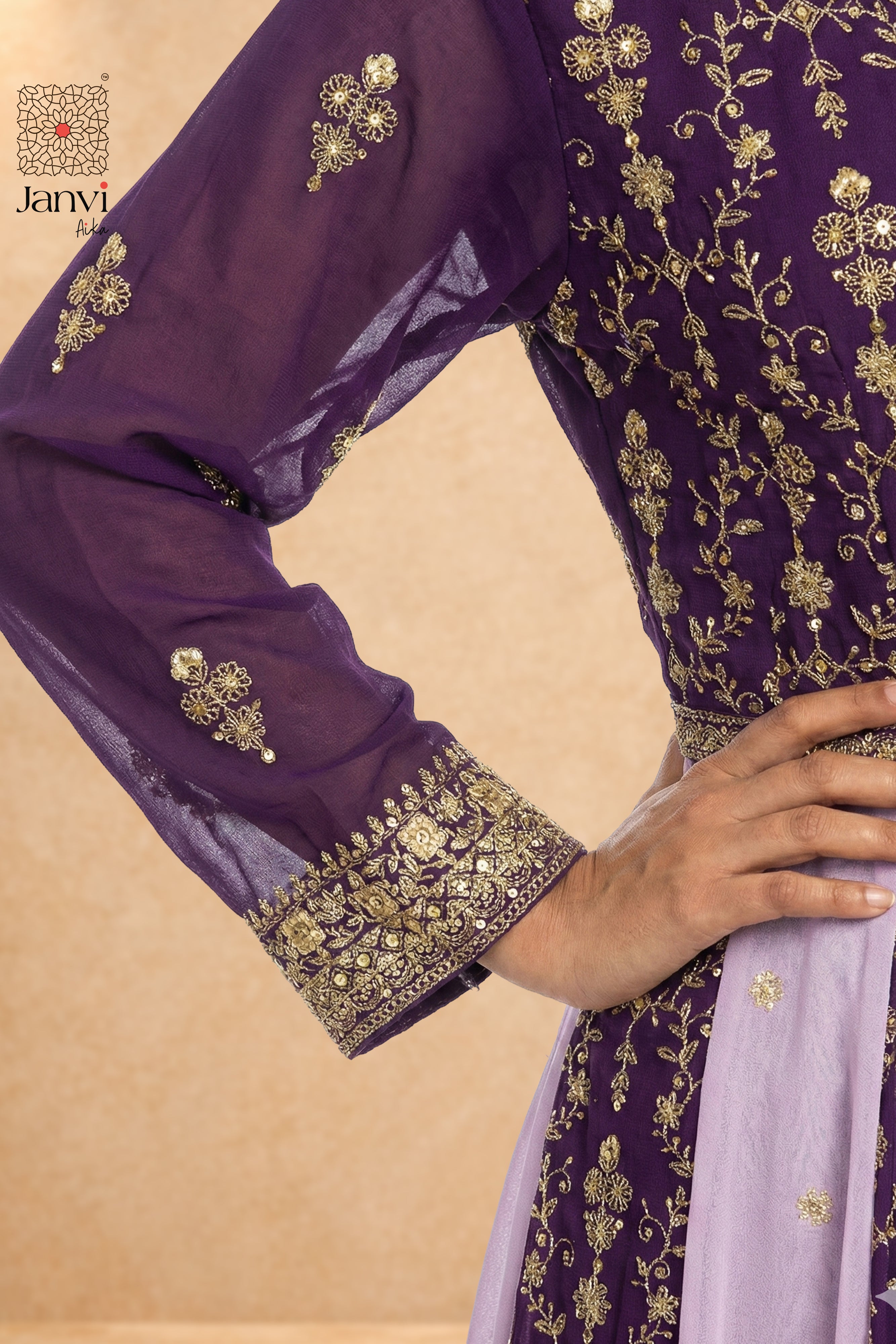 Lavanya Purple Aura Anarkali Dress
