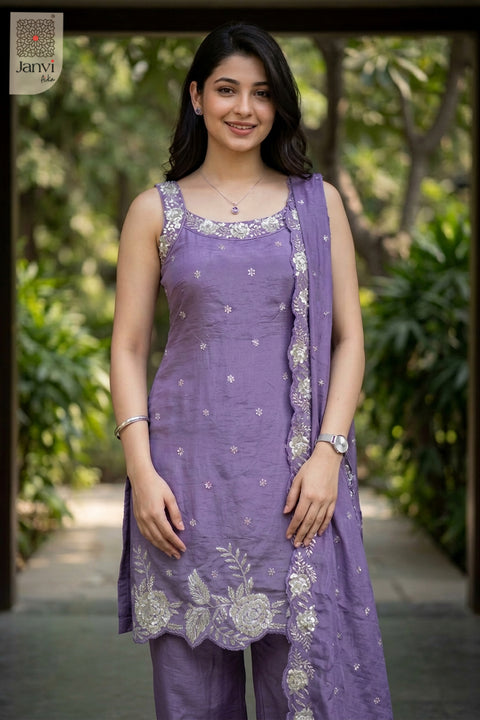 Lavender Dew Sharara Set