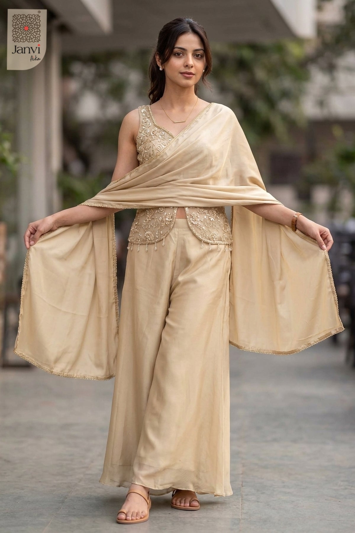 Luna Glaze Sharara Set