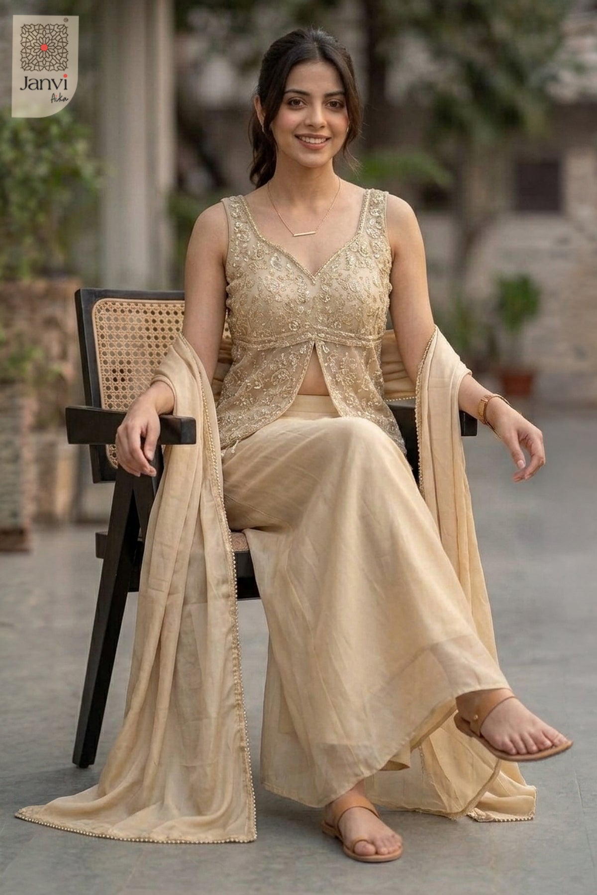 Luna Glaze Sharara Set