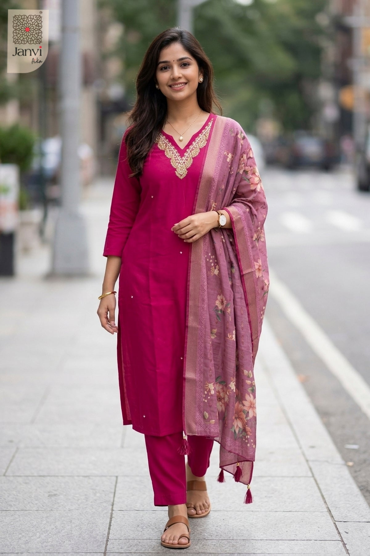 Magenta Mist Chudidhar Set