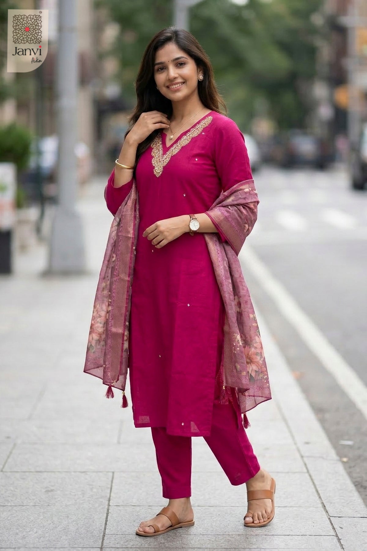 Magenta Mist Chudidhar Set