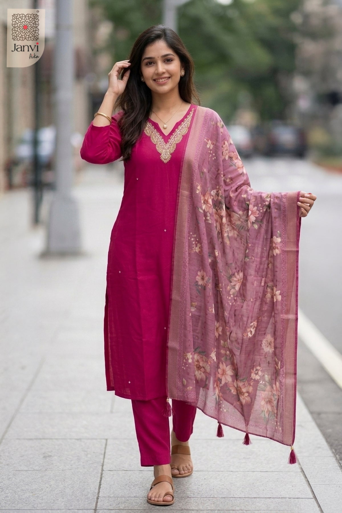 Magenta Mist Chudidhar Set