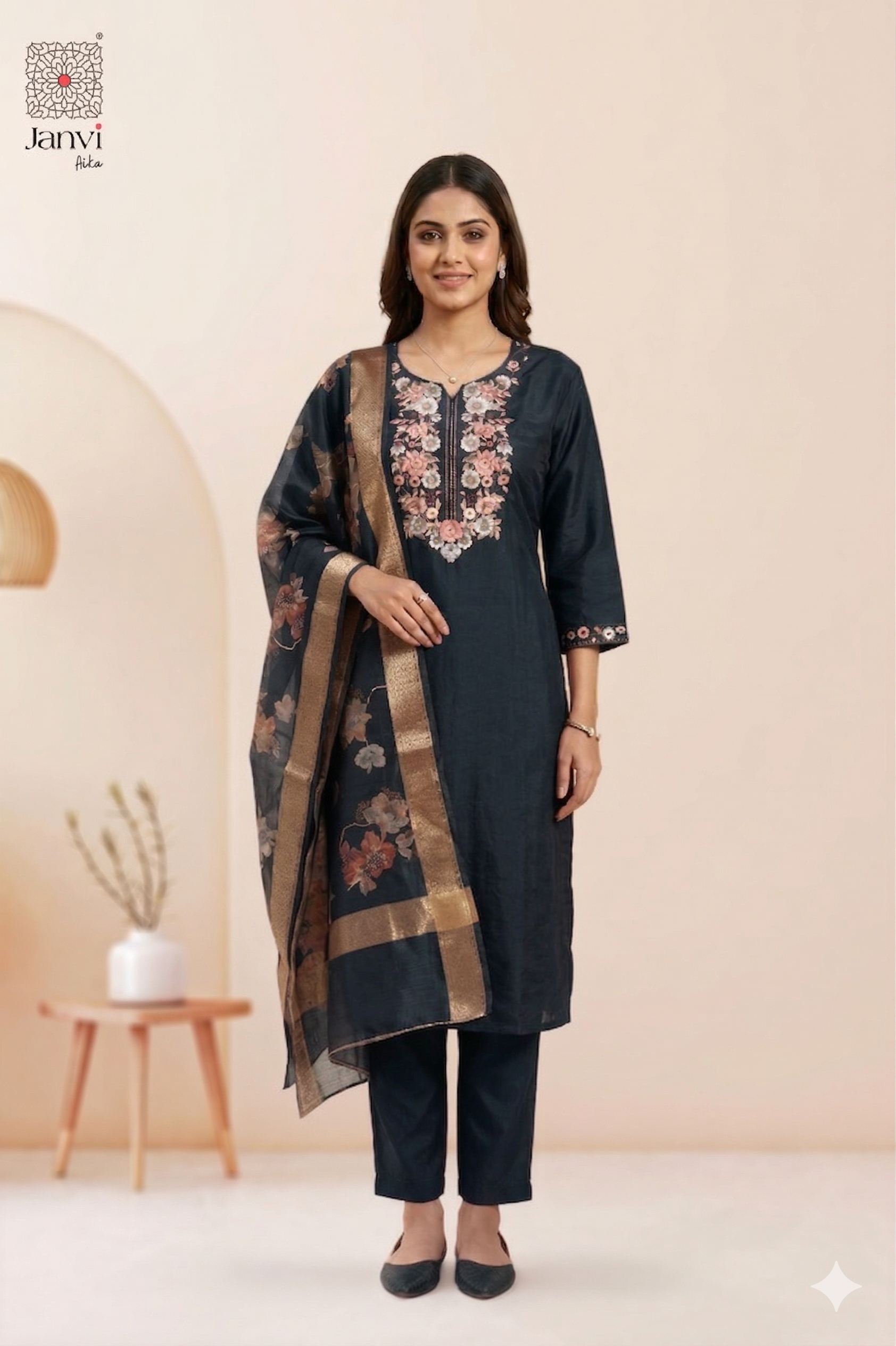 Midnight Floral Charm