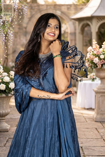 Flaunt absolute grace in this angled pose highlighting gorgeous ladies apparel near me flawlessly.
