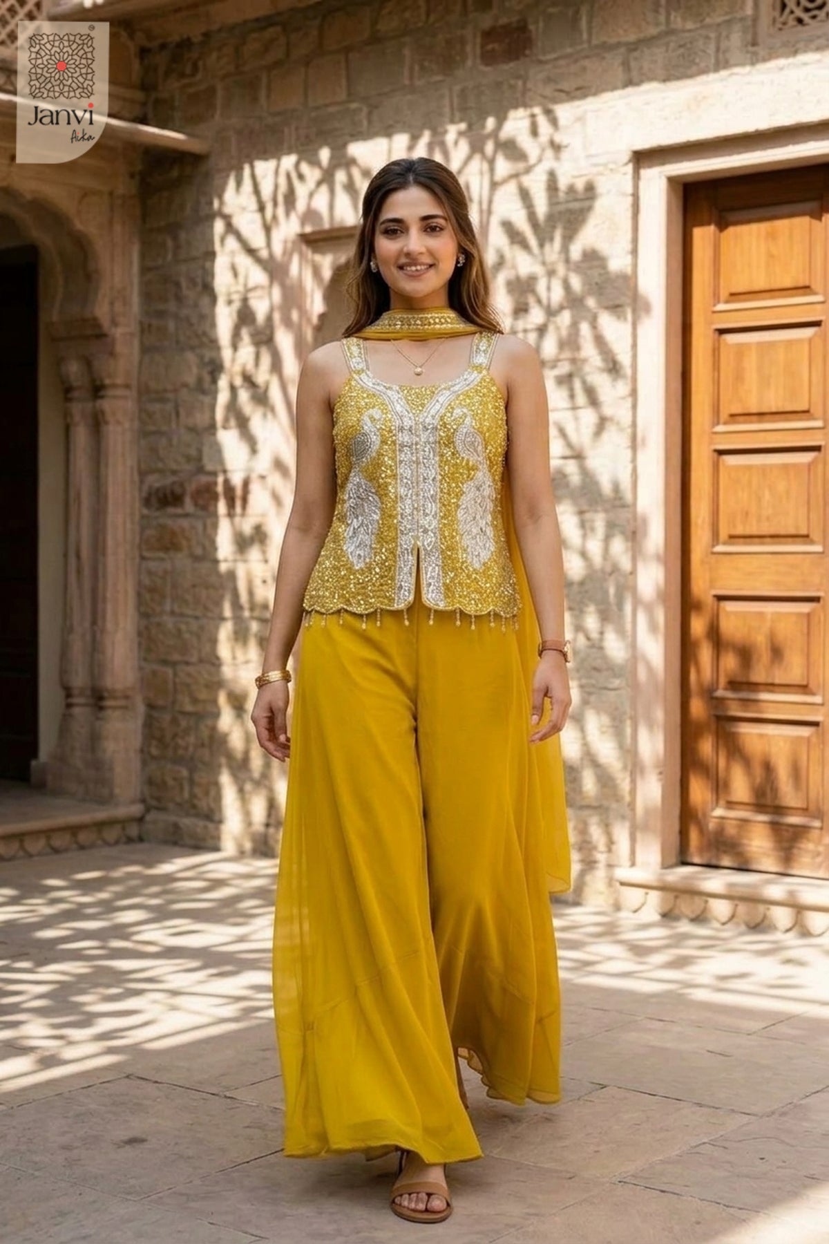 Marigold Muse Sharara Set