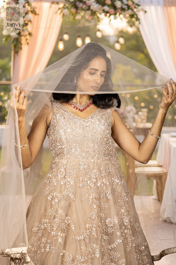 Radiate pure elegance in a front medium shot revealing the finest ladies clothes near me.