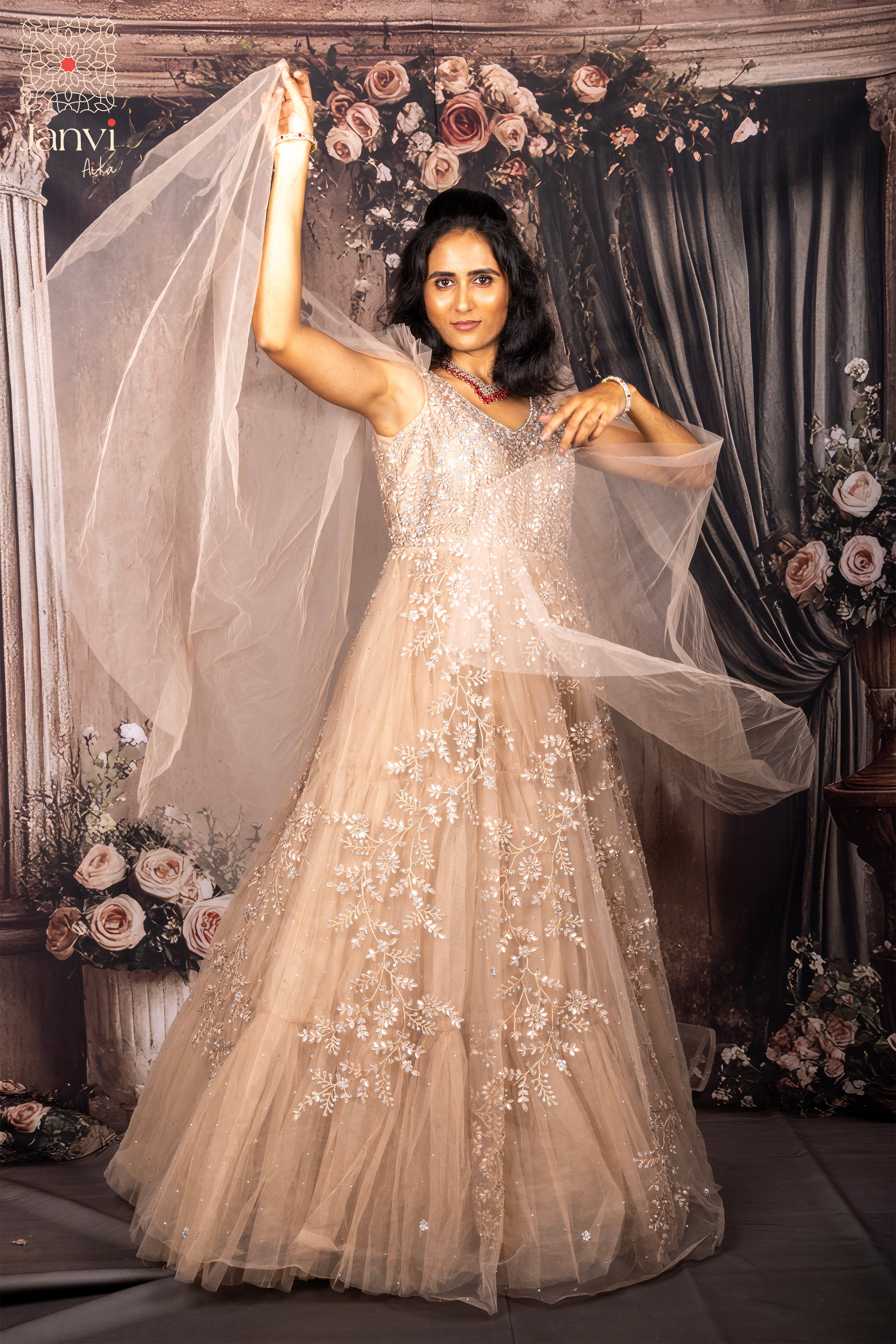 Nude Radiance Long Gown