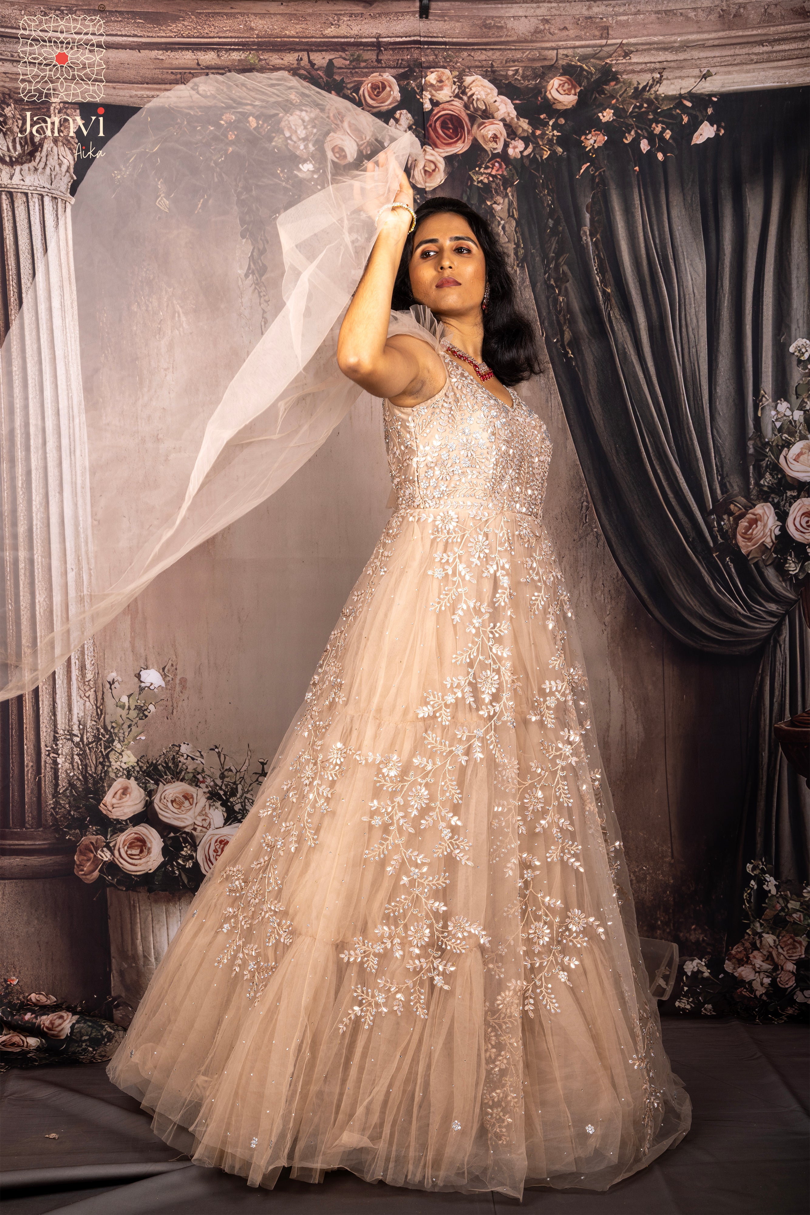 Nude Radiance Long Gown