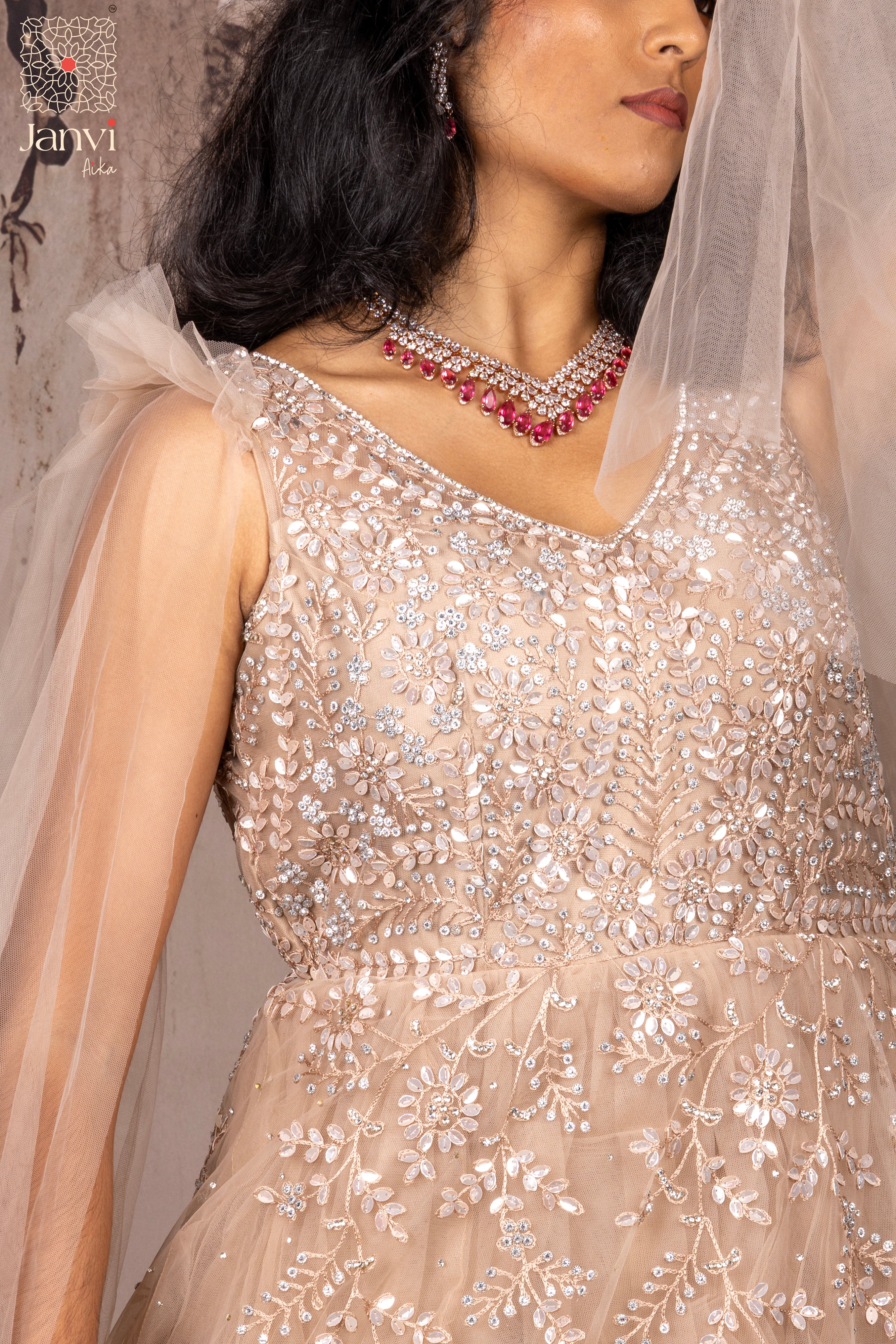 Nude Radiance Long Gown