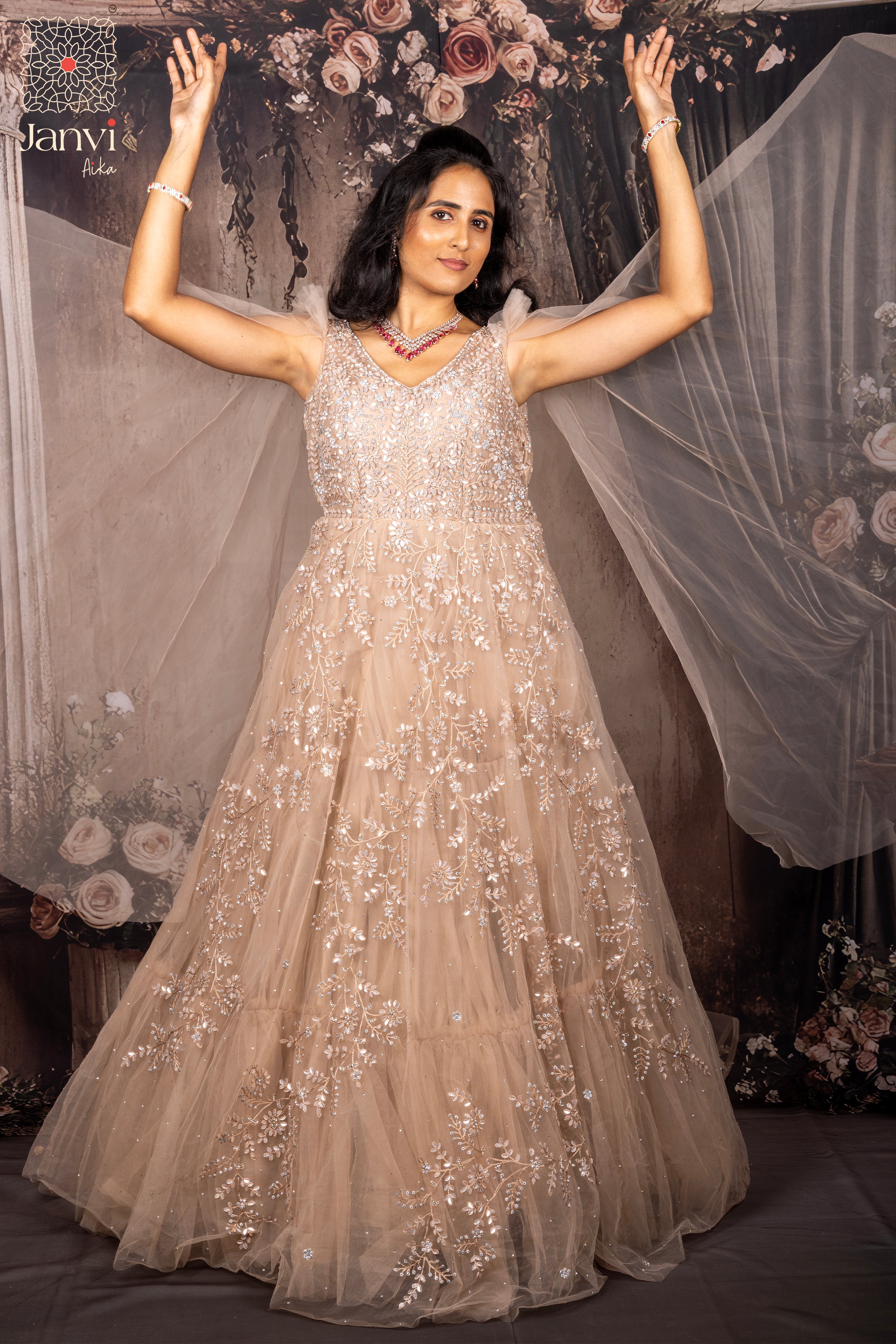 Nude Radiance Long Gown