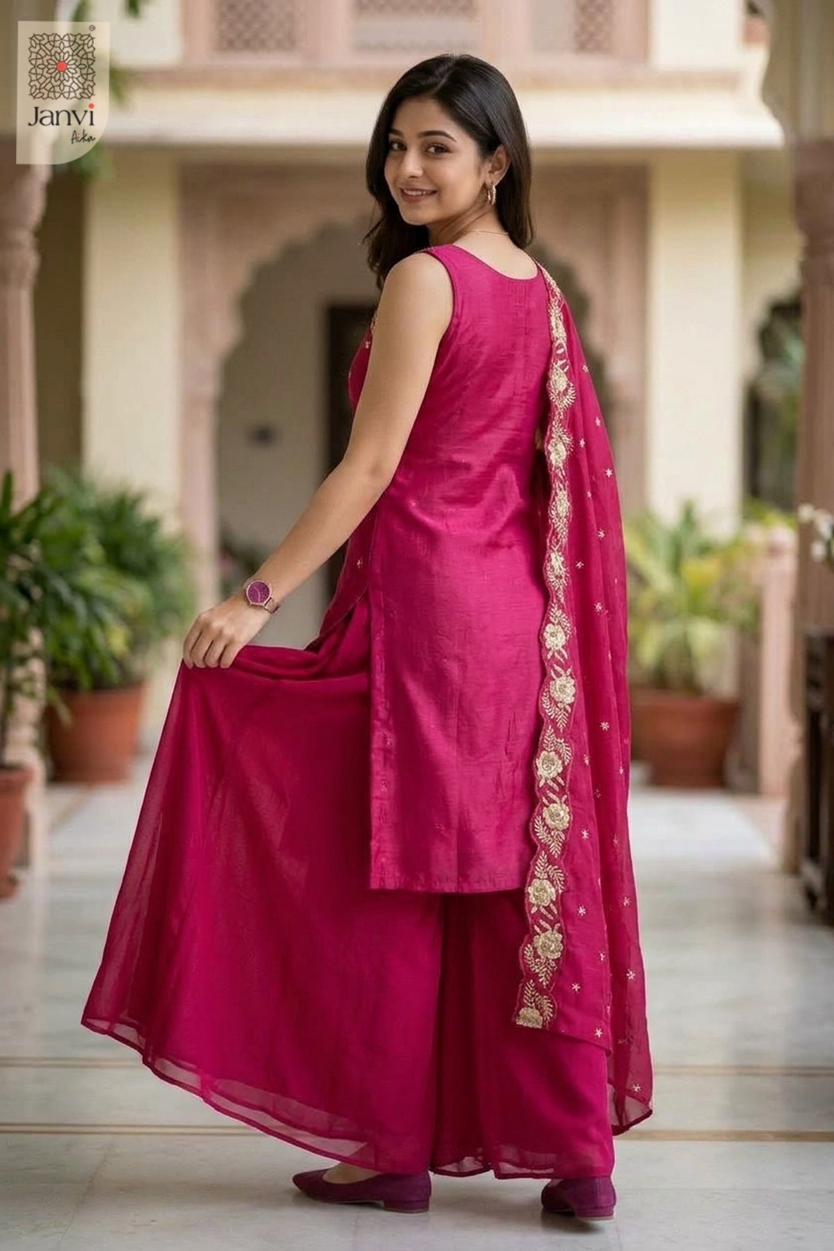 Nora Rouge Sharara Set