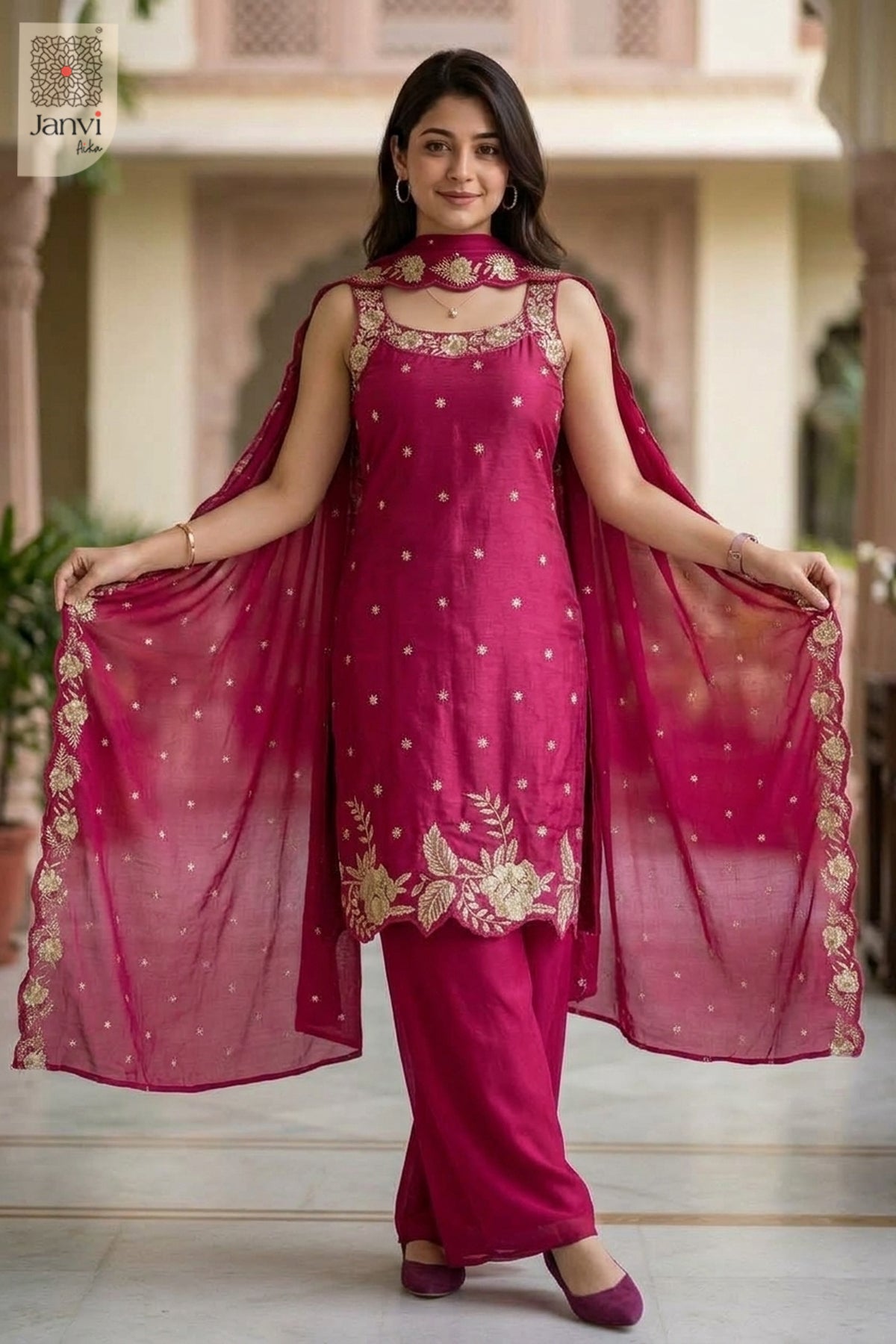 Nora Rouge Sharara Set