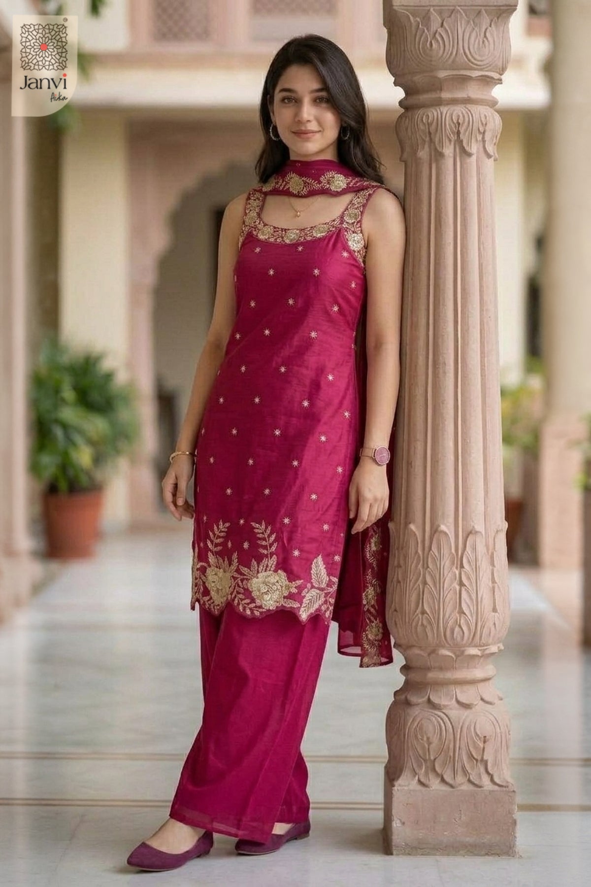 Nora Rouge Sharara Set