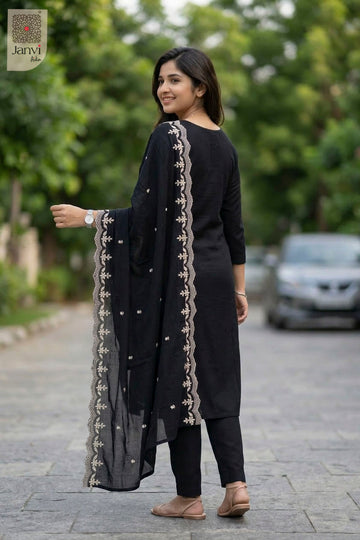 Back view showing neckline styling of Onyx Elegance for online clothes shopping websites.