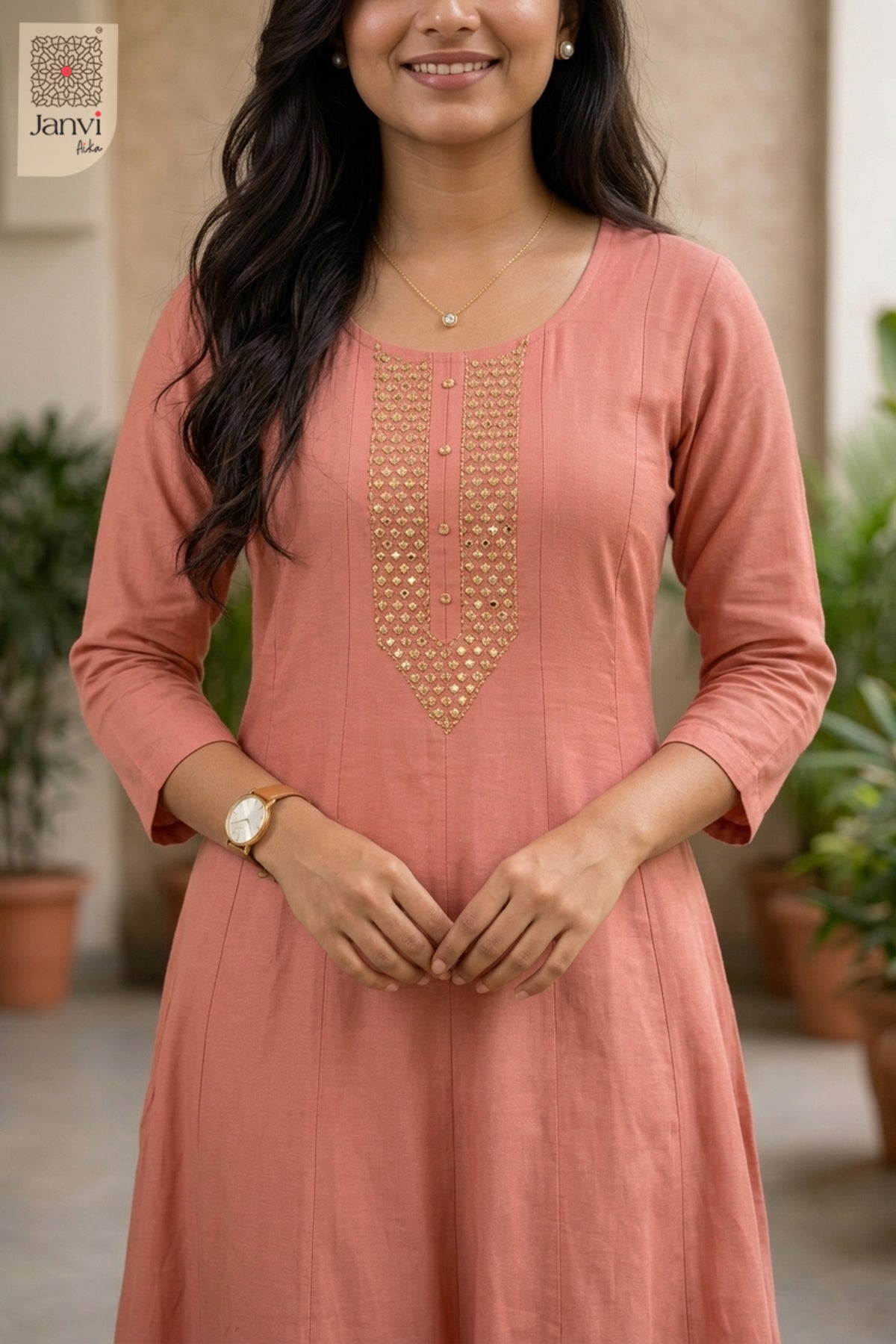 Peach Elegance Top
