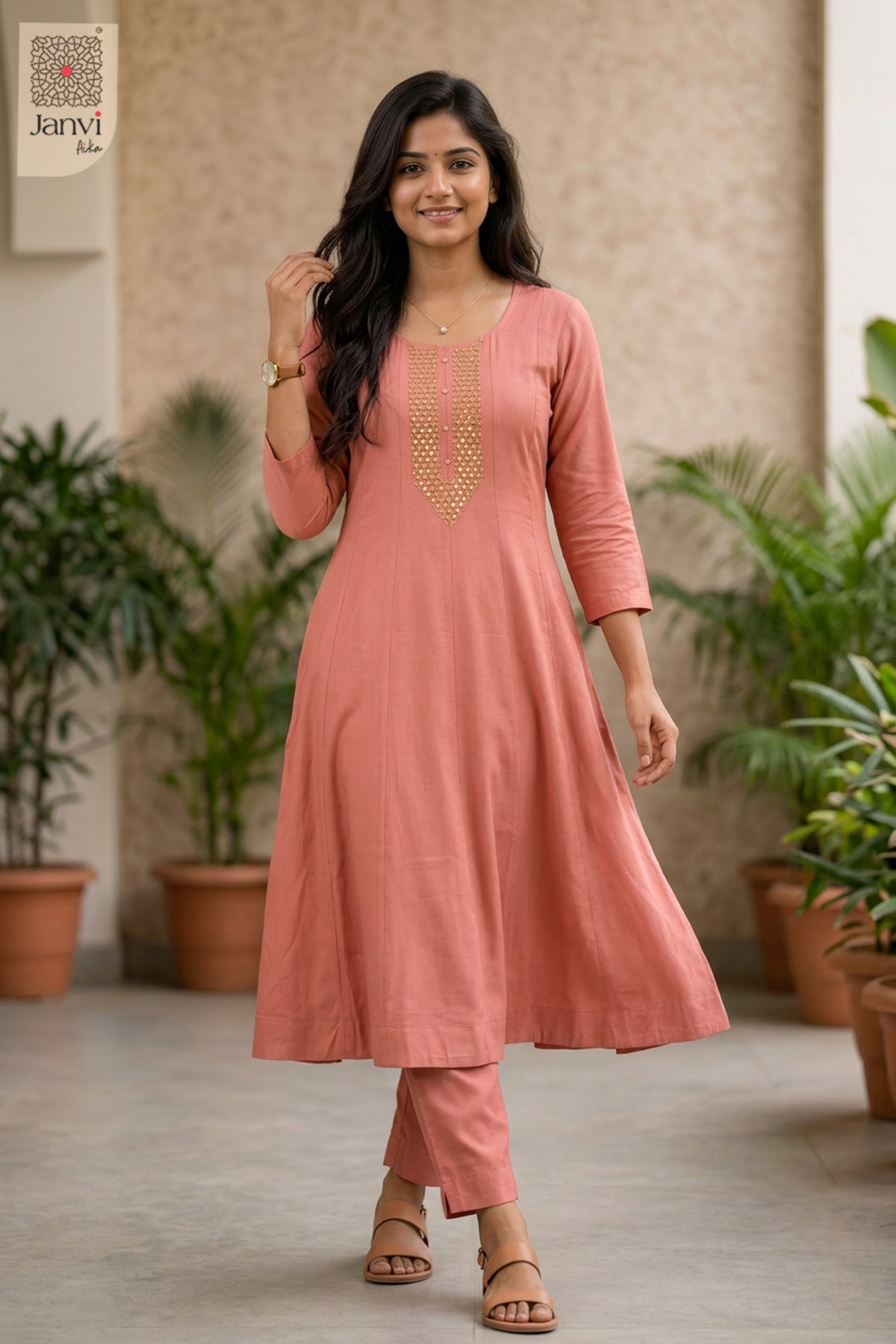 Peach Elegance Top