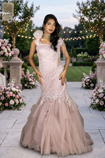 Radiate elegance in this front full view showcasing the most exquisite of trendy dresses.