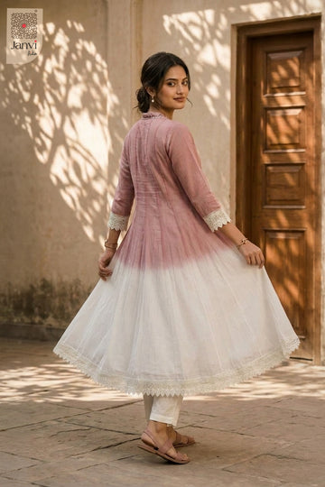 Close-up of bodice and embroidery of Petal Mist for silk traditional dress for women.