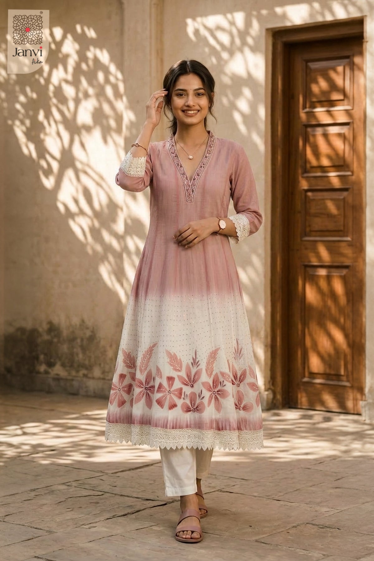 Petal Mist Anarkali Dress