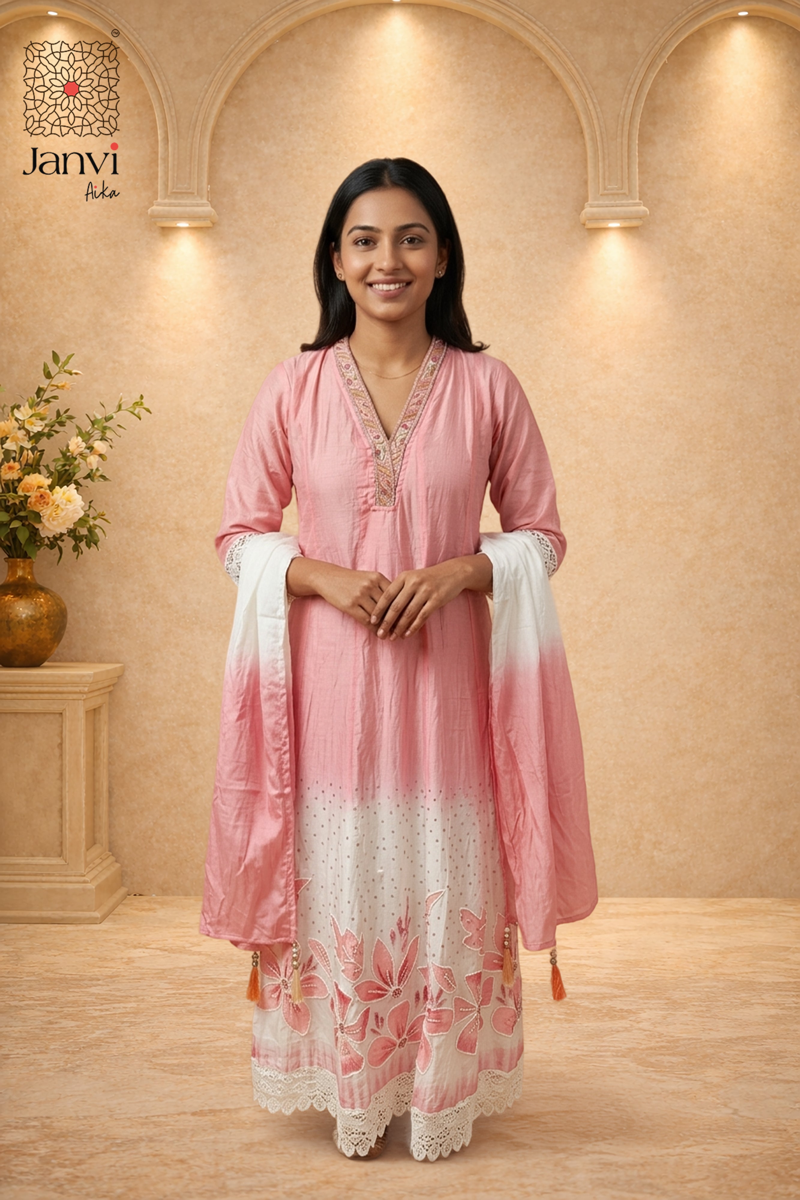 Petal Mist Anarkali Dress