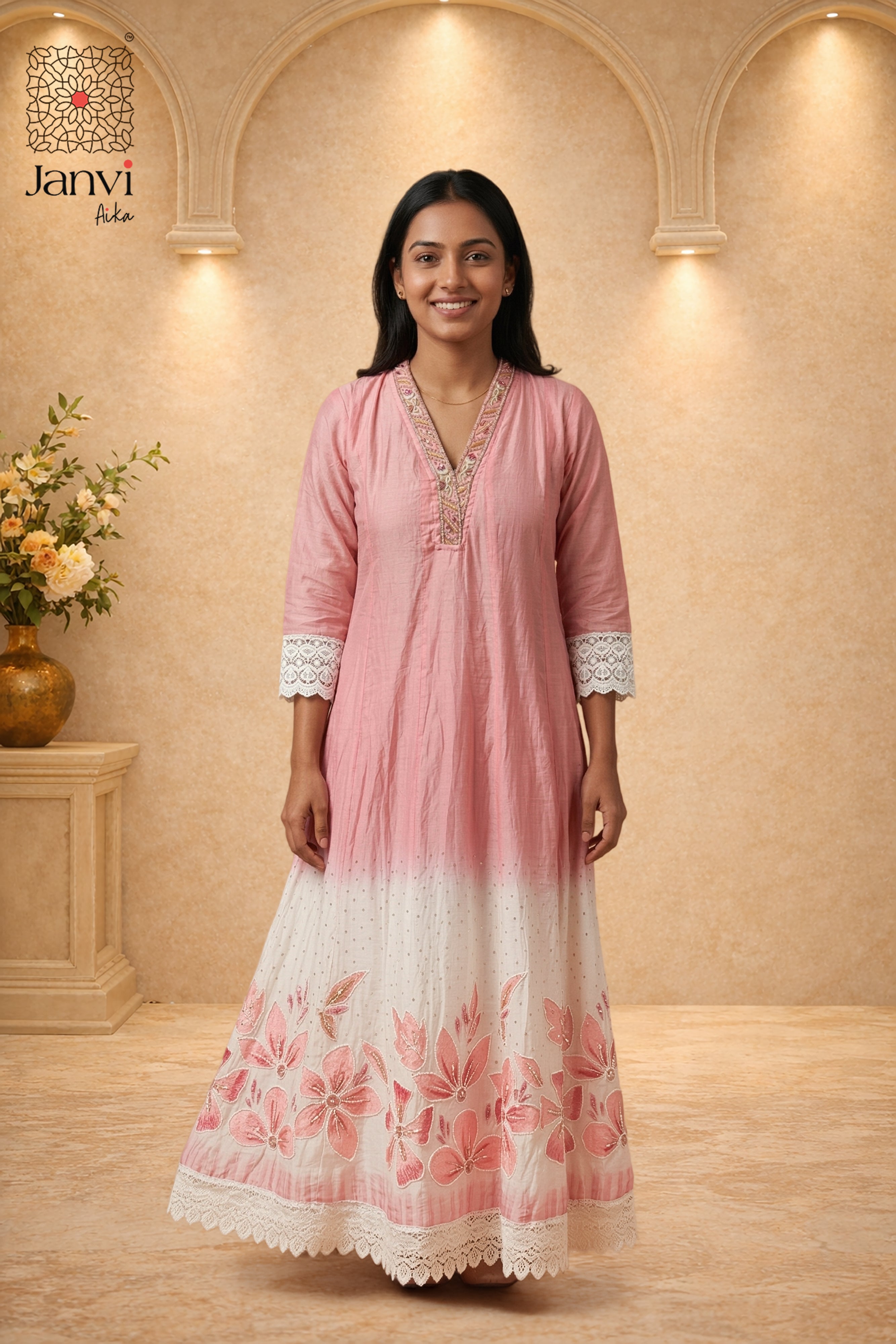 Petal Mist Anarkali Dress