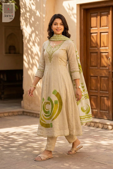 Side profile view of Pista Swirl showcasing design for online shopping dresses for ladies.