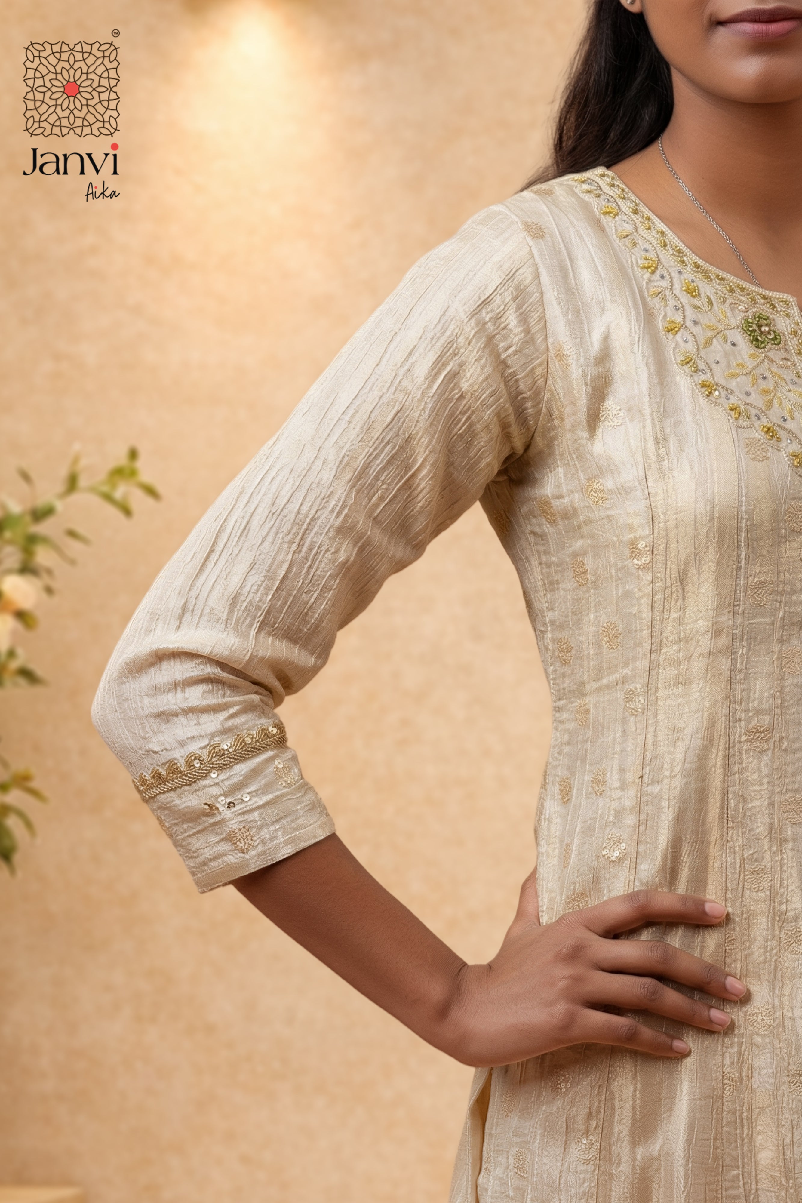 Pista Swirl Anarkali Dress