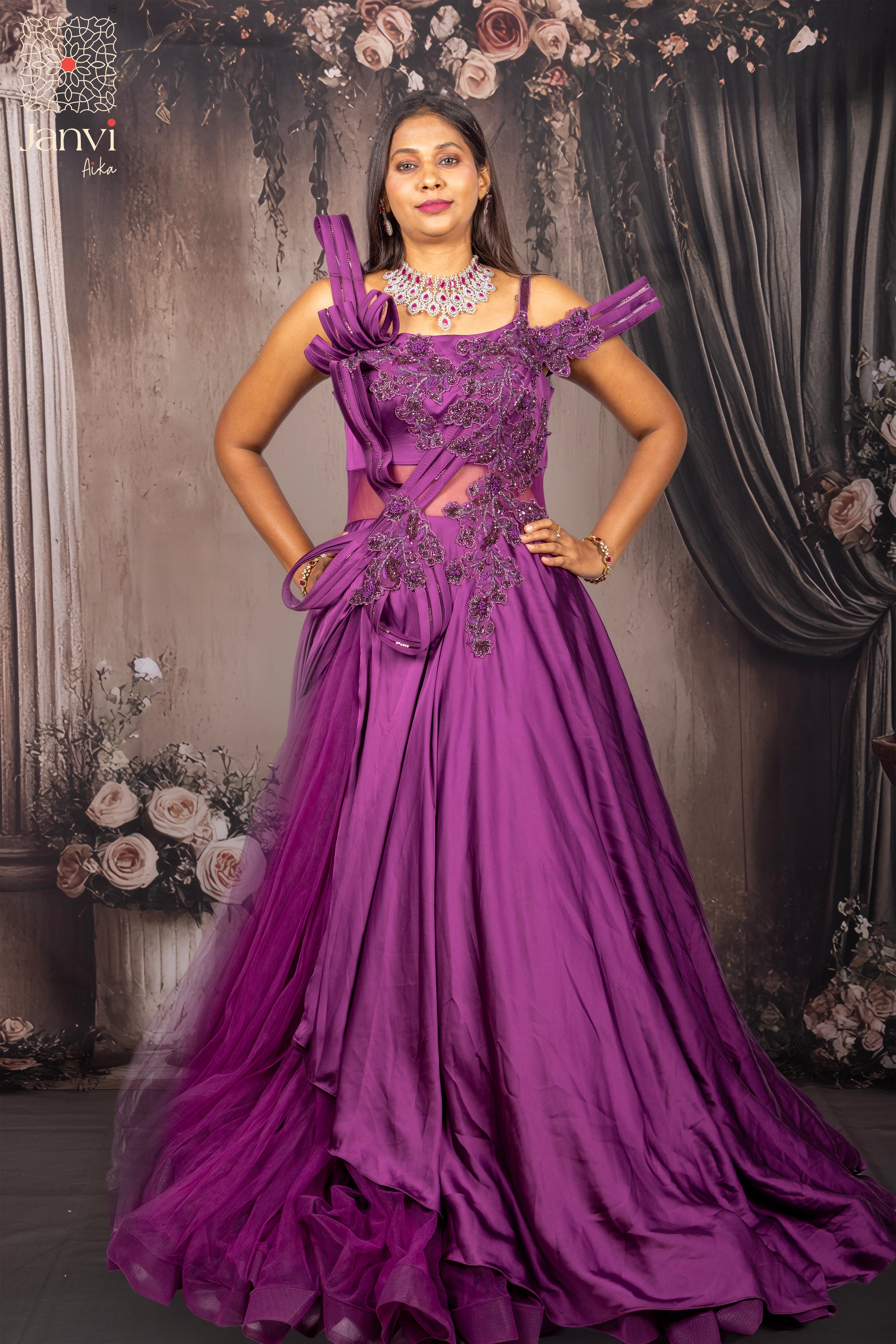 Plum Enchant Long Gown