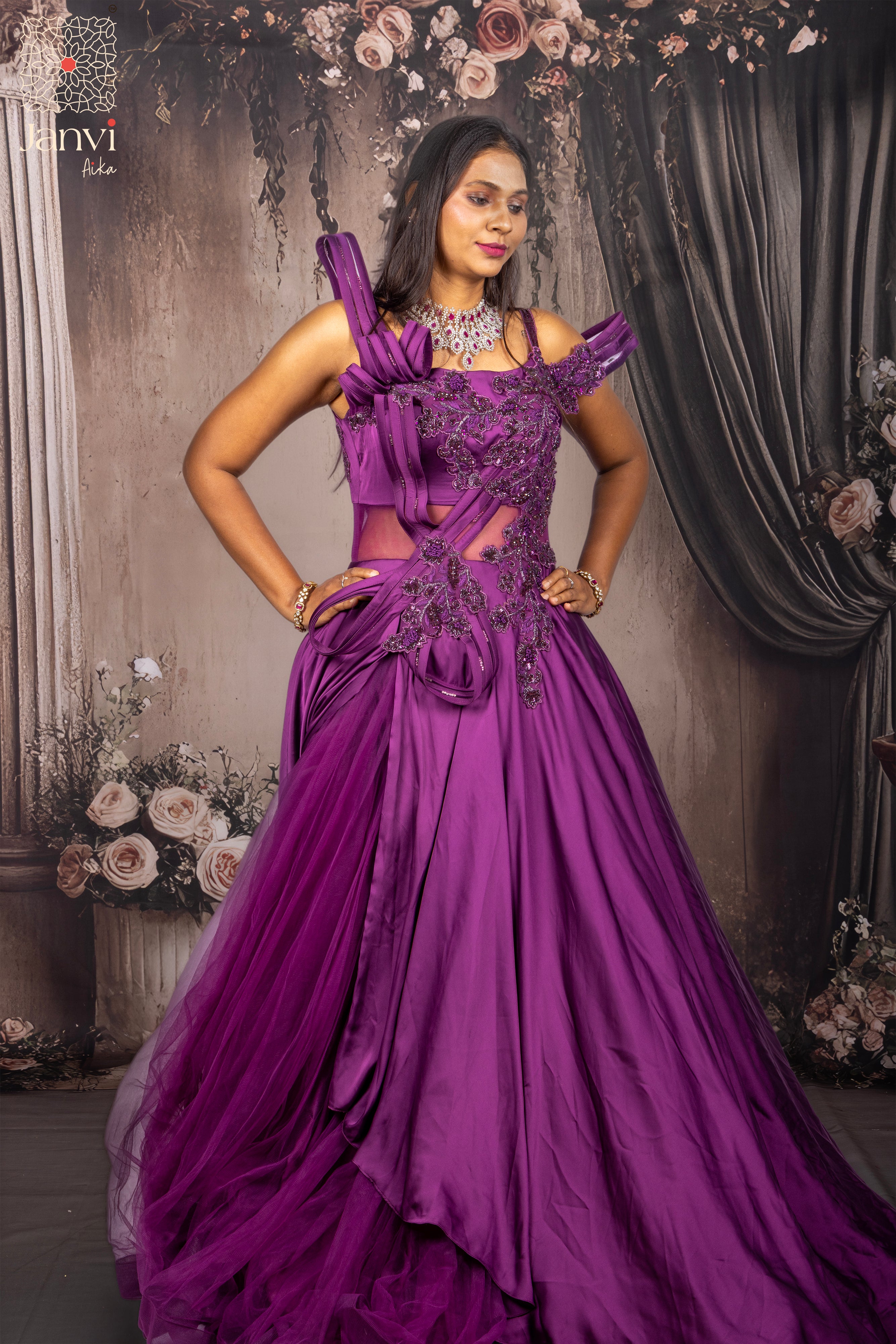 Plum Enchant Long Gown