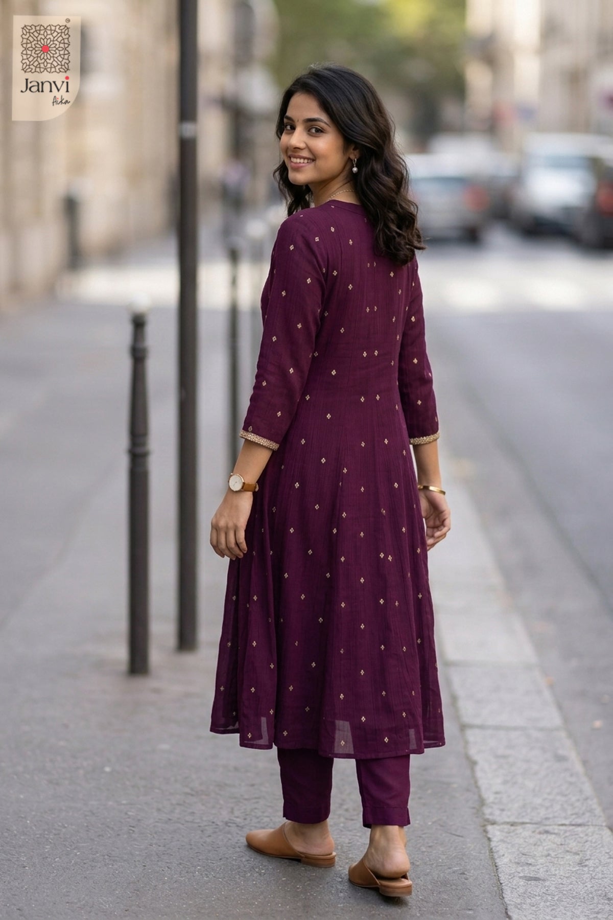 Plum Pinstripe