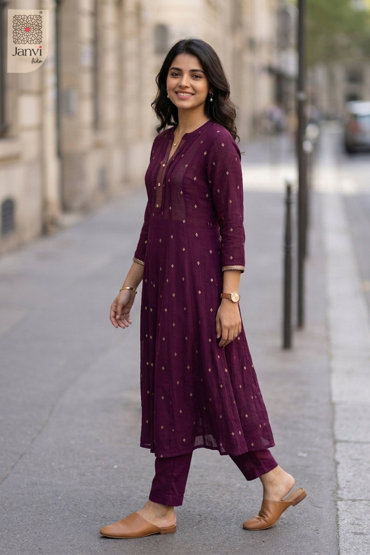 Plum Pinstripe
