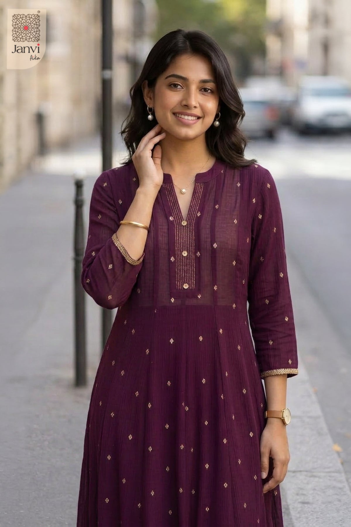 Plum Pinstripe
