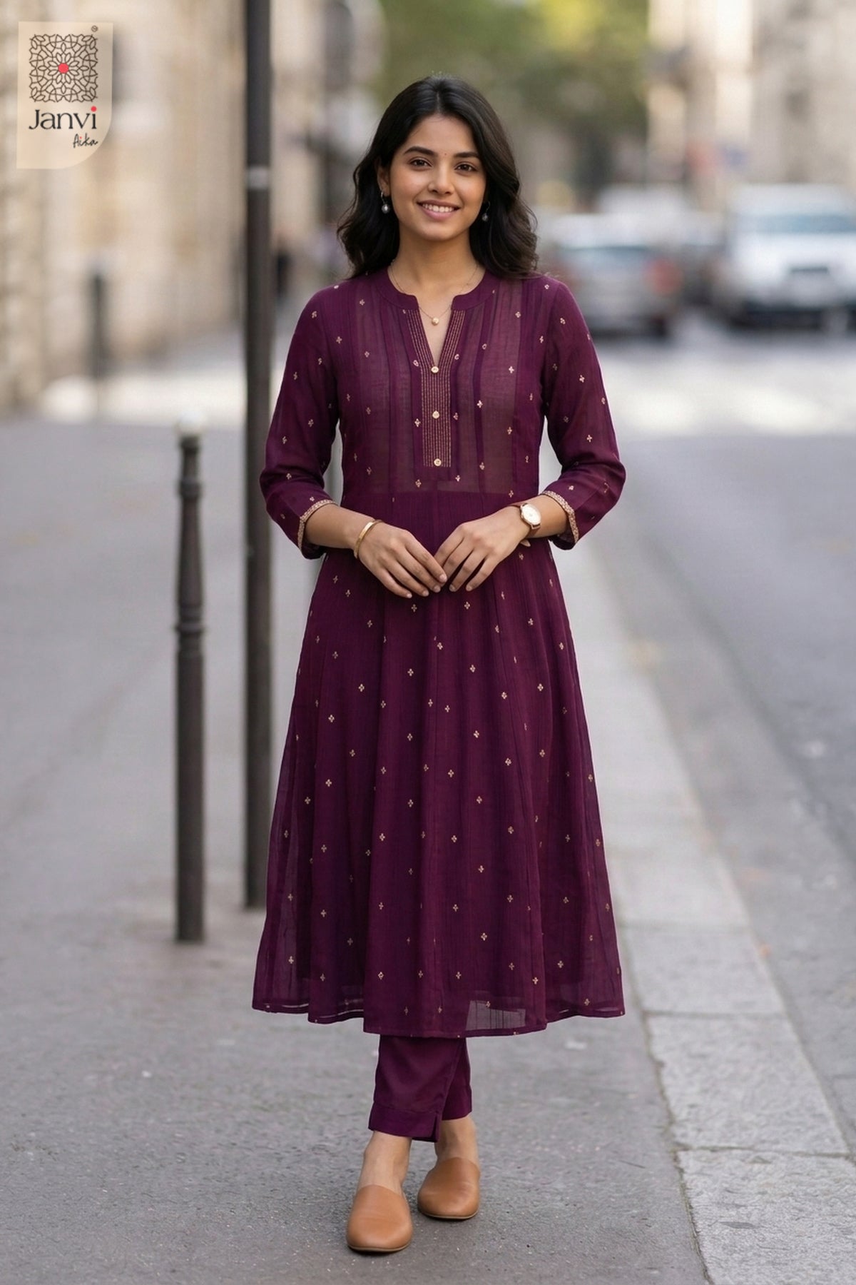 Plum Pinstripe