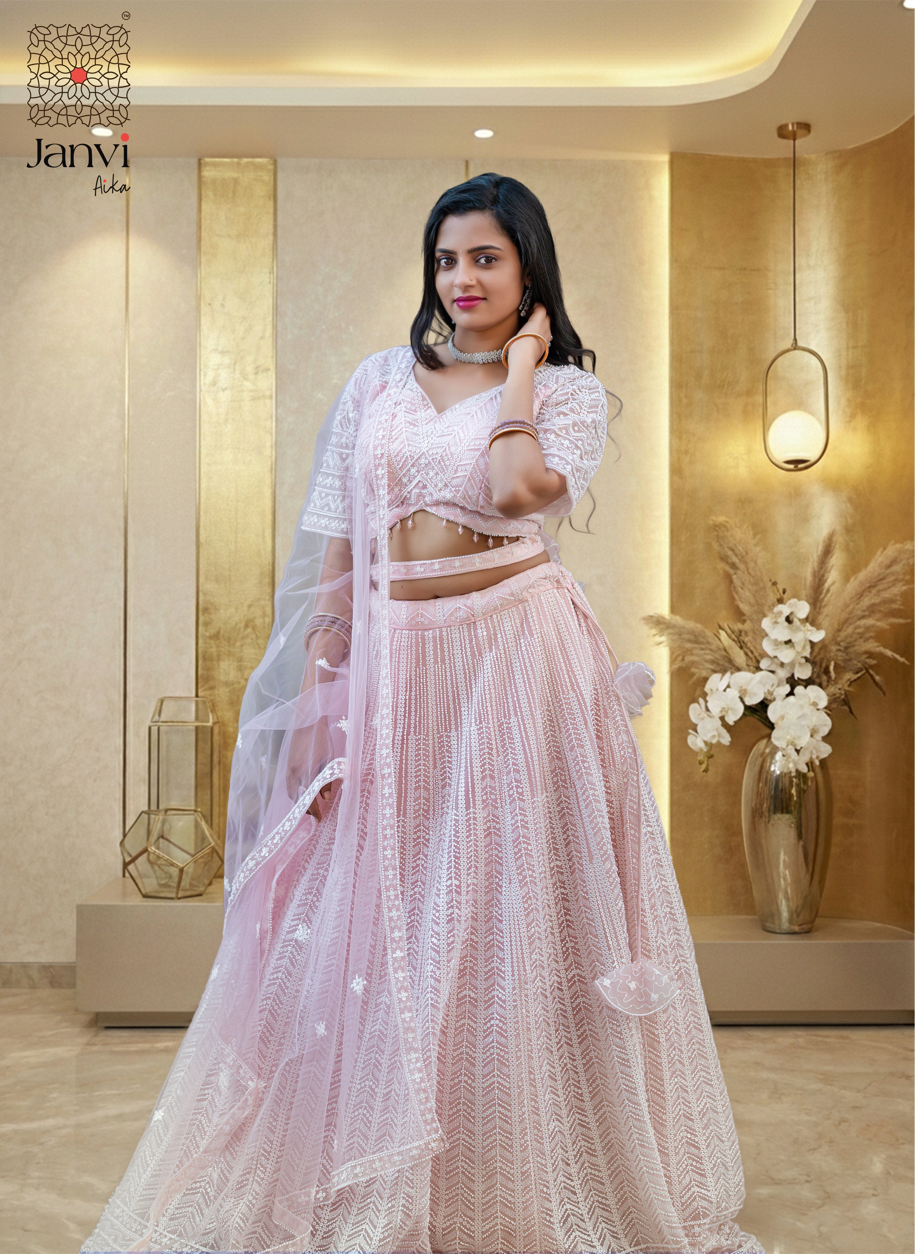 Powder Bloom Lehenga Set