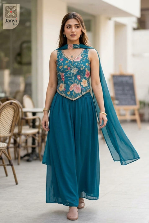 Petal Tide Sharara Set