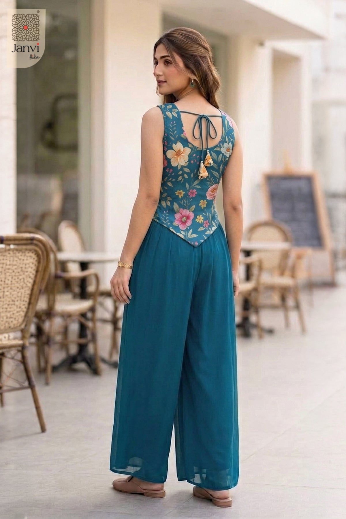 Petal Tide Sharara Set