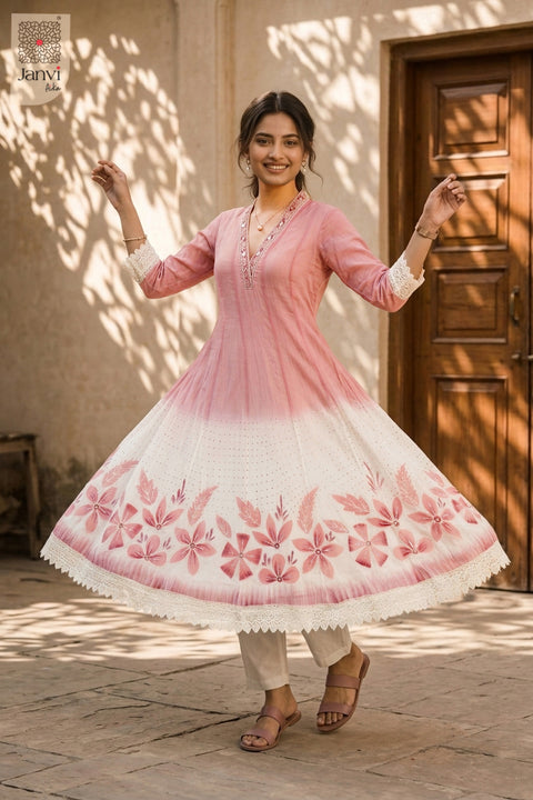 Twirling pose of Petal Mist showcasing design for online clothes shopping websites.
