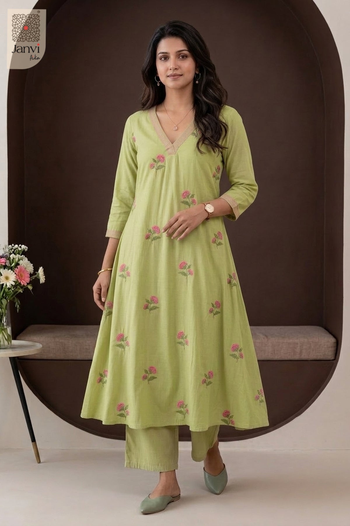 Pista Blossom Embroidered Dress