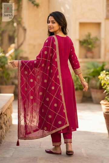 Back view showing neckline styling of Royal Rani for women's party dresses online shopping.
