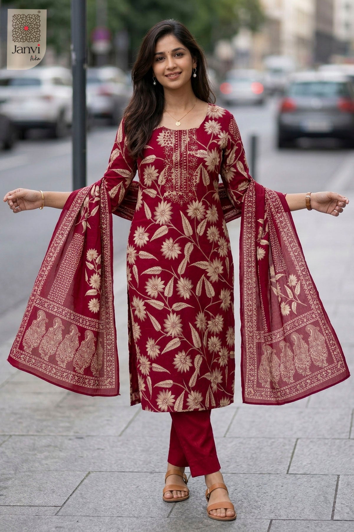 Ruby Floral Symphony