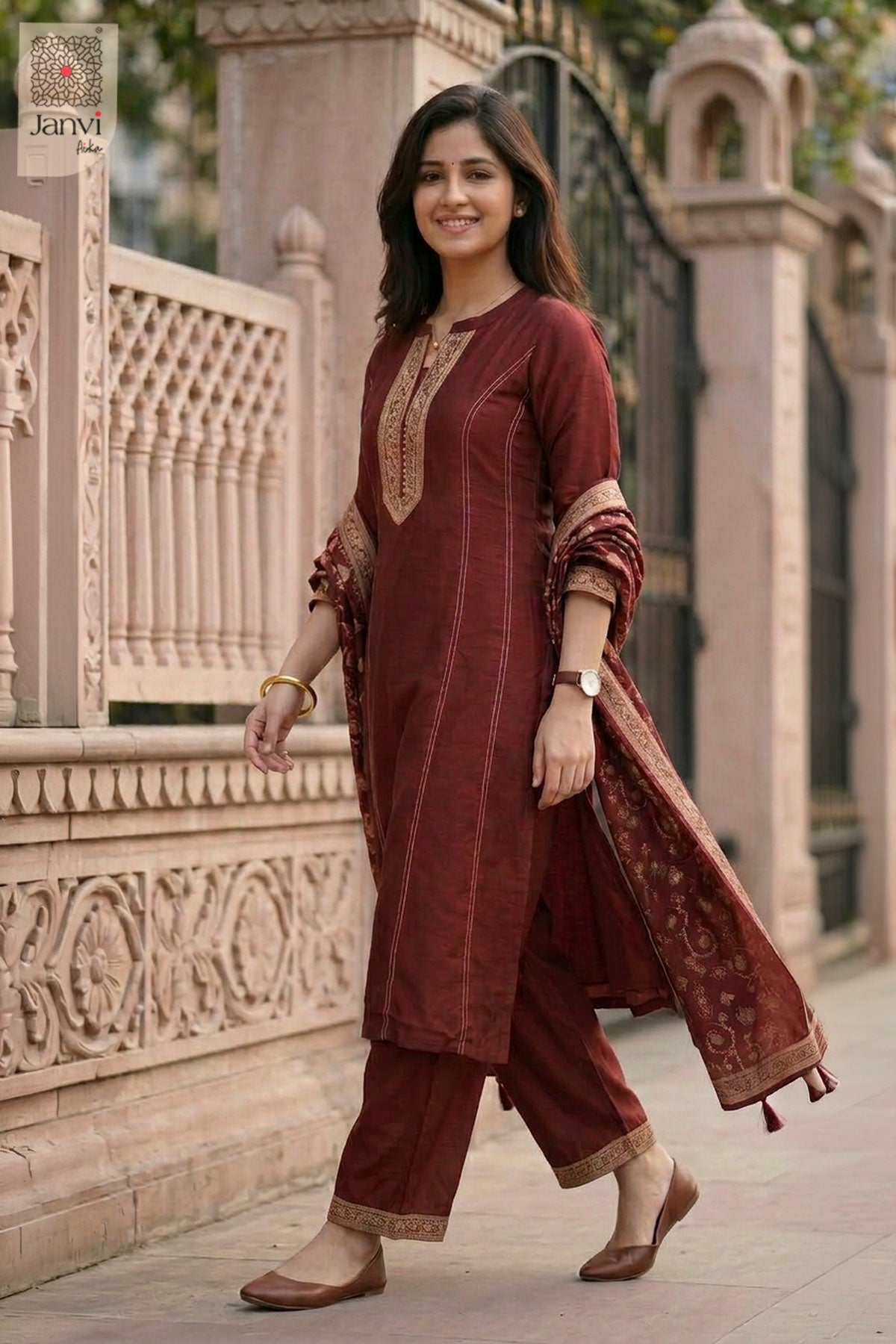 Rustic Gold Chudidhar Set