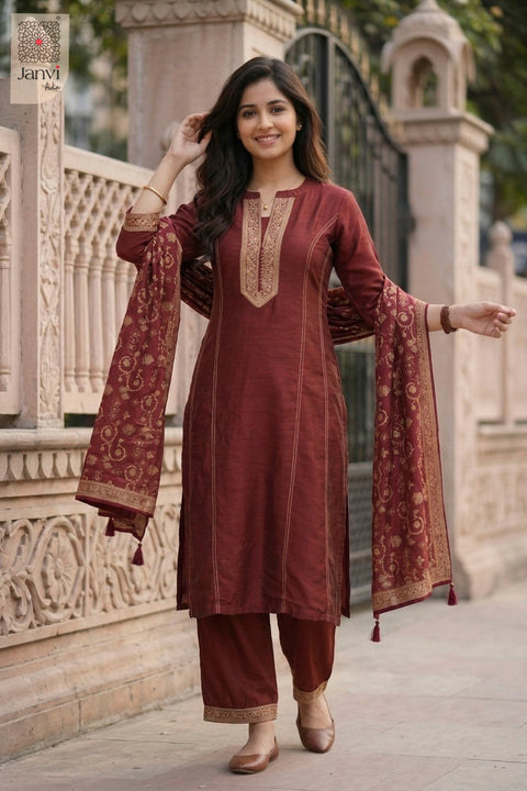 Rustic Gold Chudidhar Set