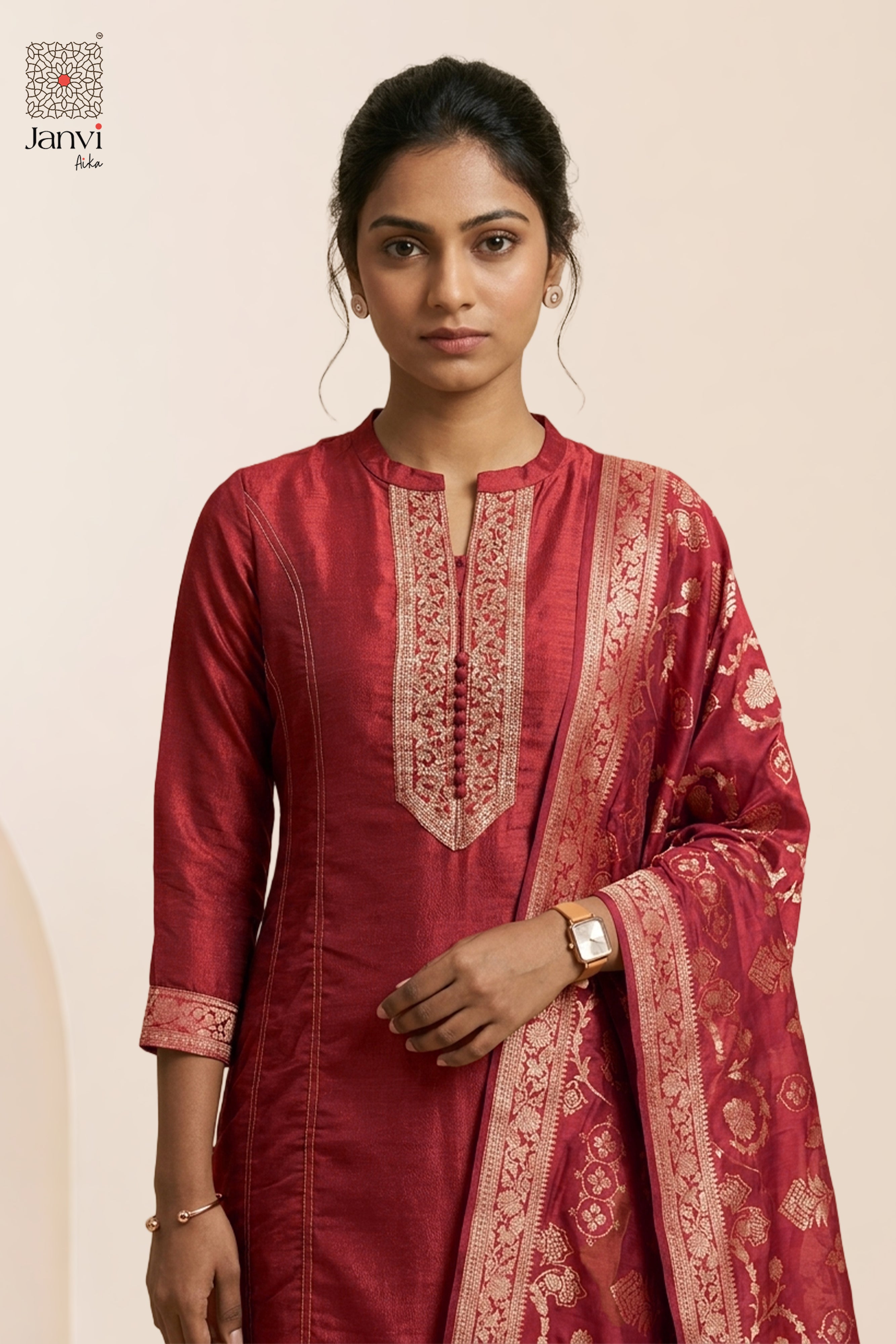 Rustic Gold Chudidhar Set