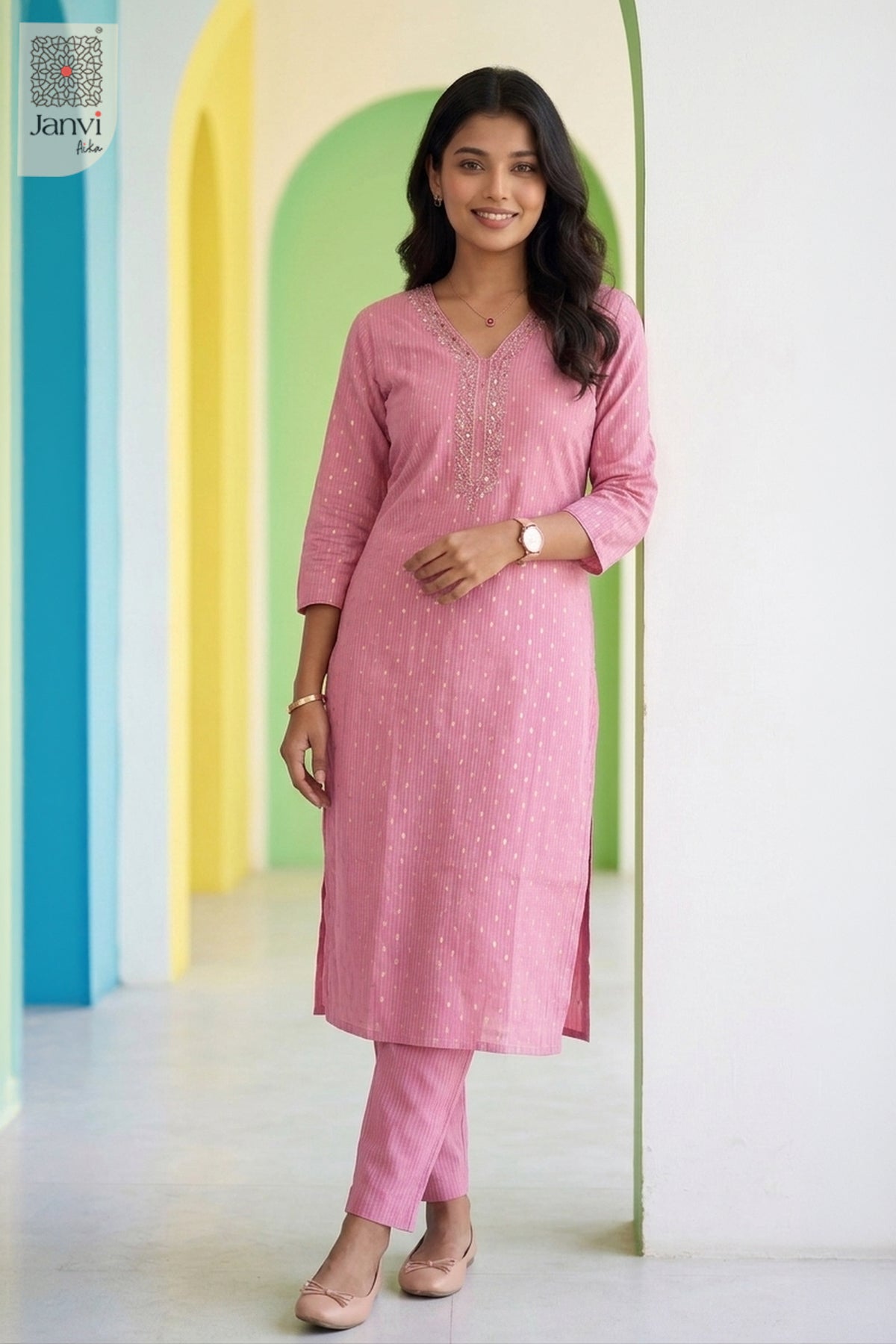 Rosewood Heritage Mirrorwork Kurta