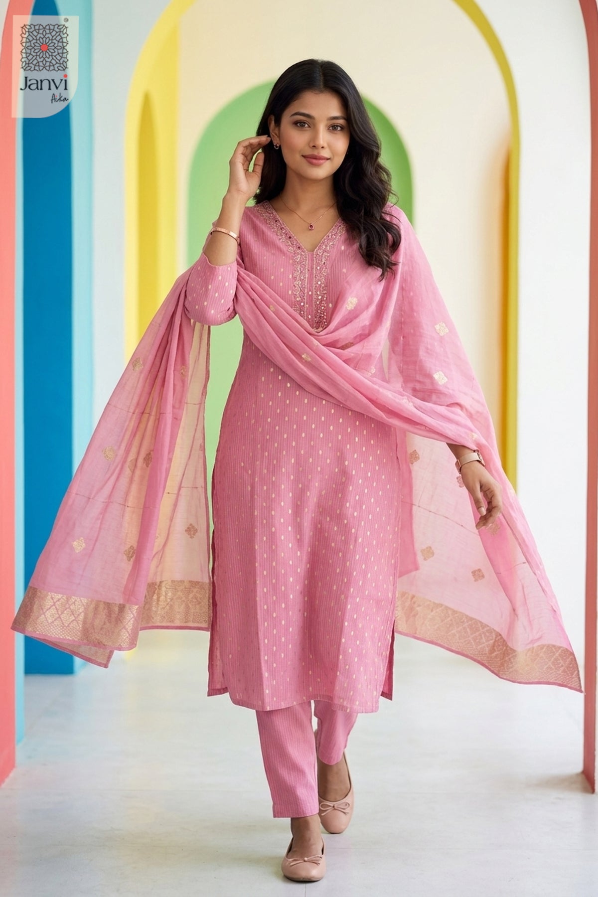 Rosewood Heritage Mirrorwork Kurta